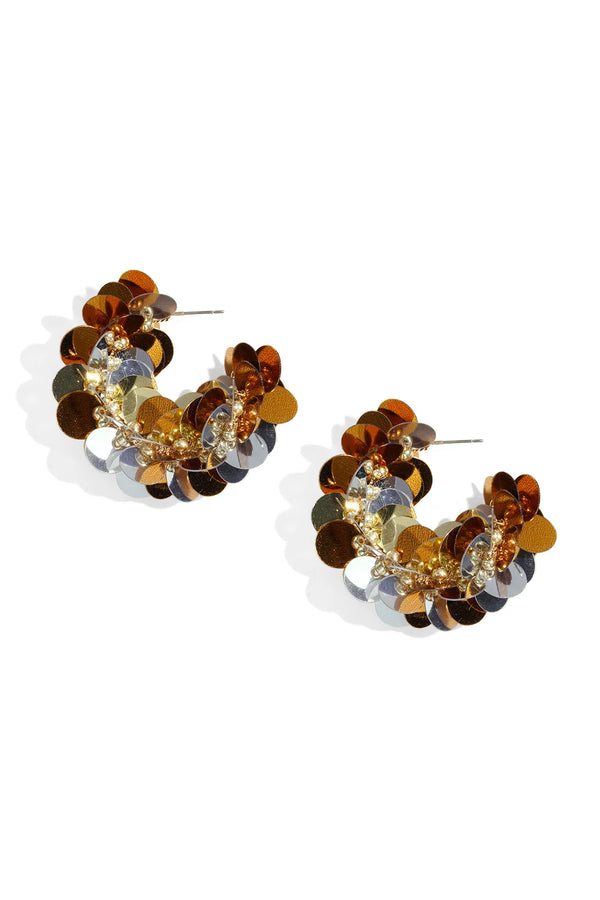 oorbellen hoops pailletten mix kleuren stainless steel